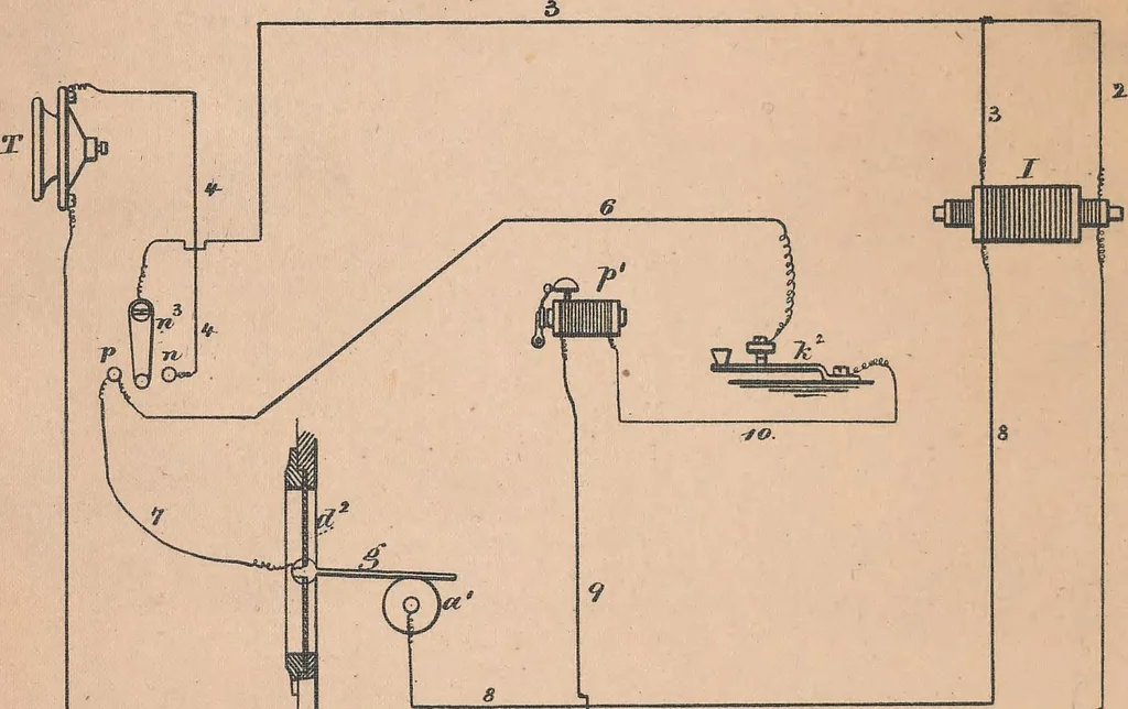 An illustration from Collection of United States patents granted to Thomas A. Edison, 1869-1884, 1869, leaf 697