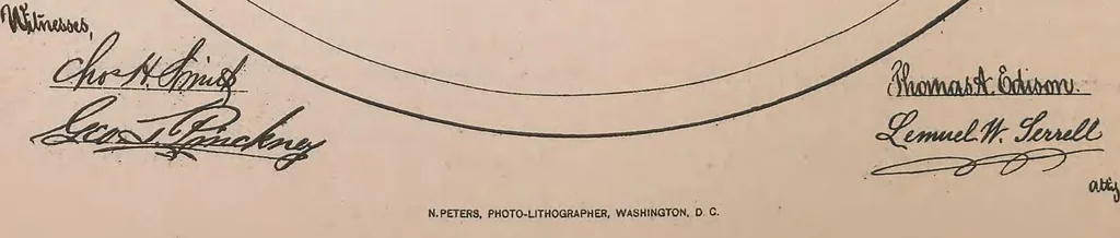 An illustration from Collection of United States patents granted to Thomas A. Edison, 1869-1884, 1869, leaf 77