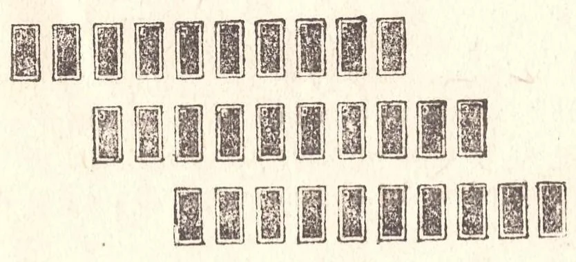 An illustration from Manuale dei giuochi di prestigio e calcolo colle carte, 1905, leaf 26
