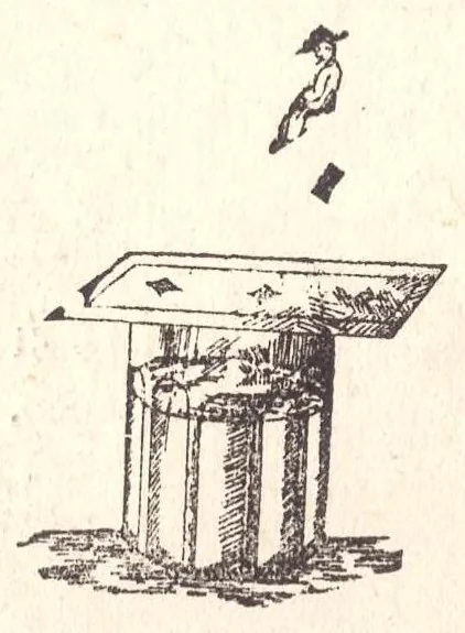 An illustration from Manuale dei giuochi di prestigio e calcolo colle carte, 1905, leaf 59