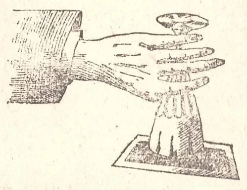 An illustration from Manuale dei giuochi di prestigio e calcolo colle carte, 1905, leaf 70