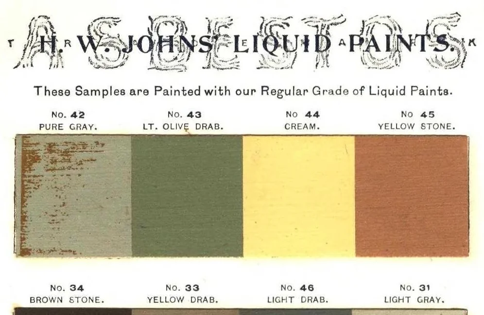 An illustration from Color card H. W. Johns M'F'G Co.: standard paints for structural purposes., 1900, leaf 3