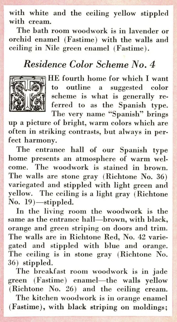 An illustration from Color harmony in the home., 1930, leaf 20
