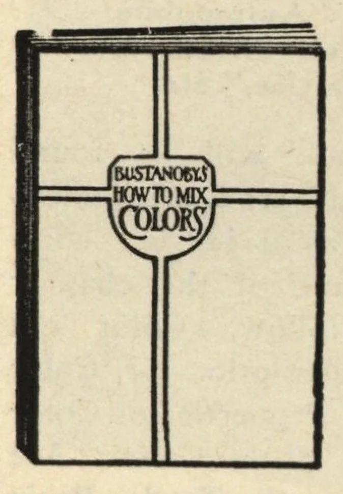 An illustration from Color mixing guide for artists, painters, decorators, printing pressmen, show card writers, sign painters, color mixers, give color mixtures by parts., 1923, leaf 80