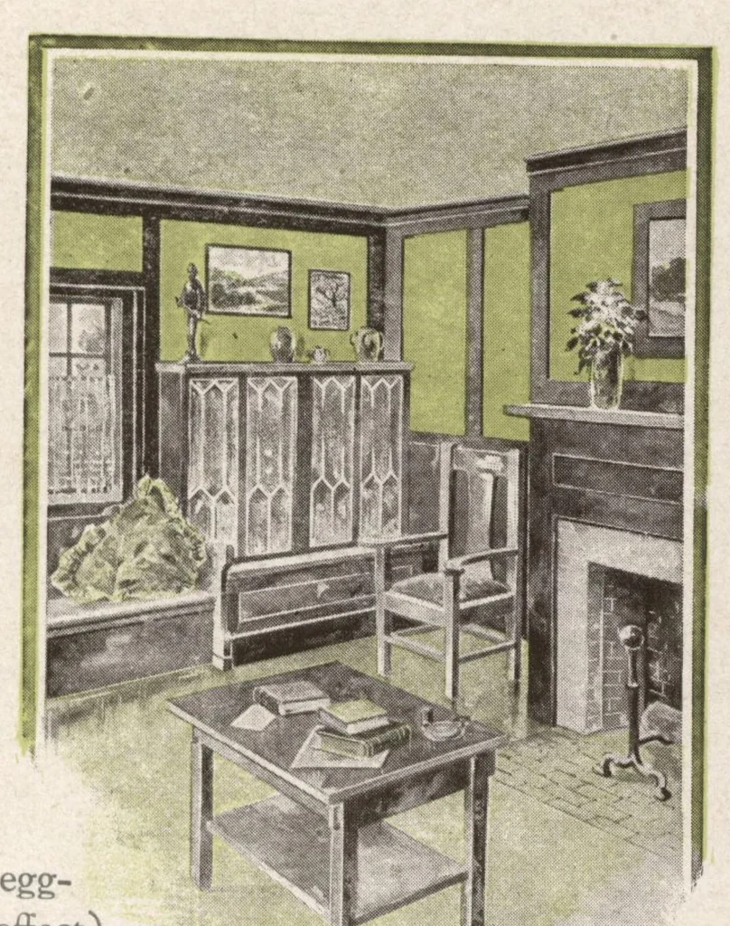 An illustration from Common sense about interiors., 1910, leaf 12