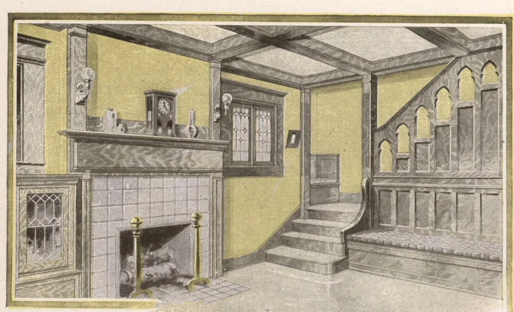 An illustration from Common sense about interiors., 1910, leaf 5