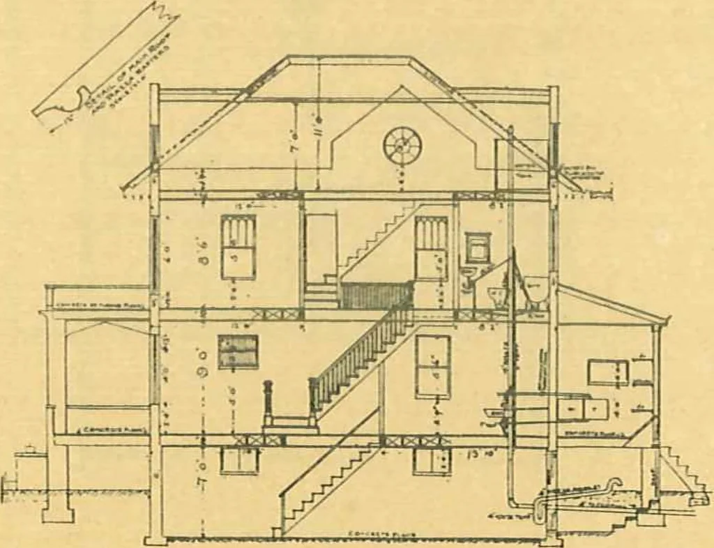 An illustration from Concrete cottages, 1910, leaf 10