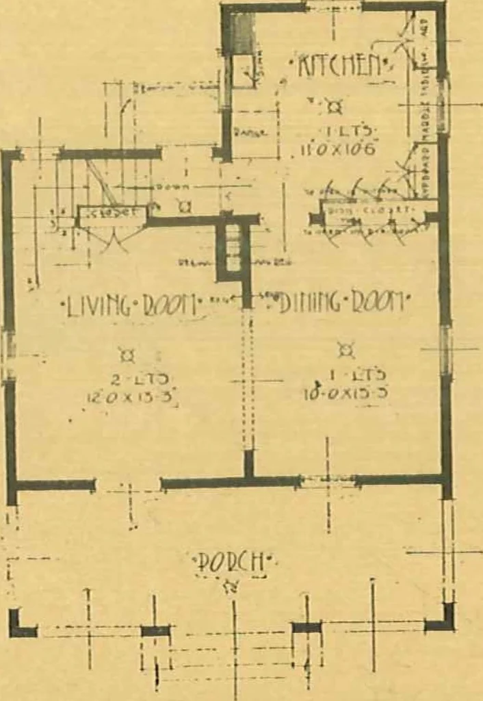 An illustration from Concrete cottages, 1910, leaf 11