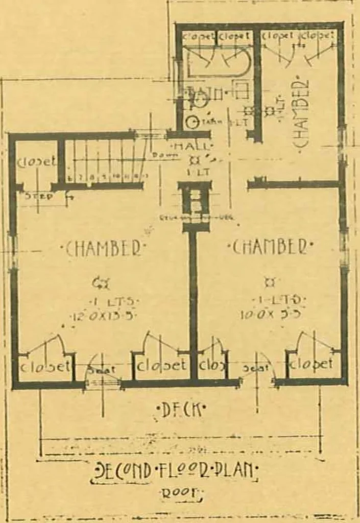 An illustration from Concrete cottages, 1910, leaf 11