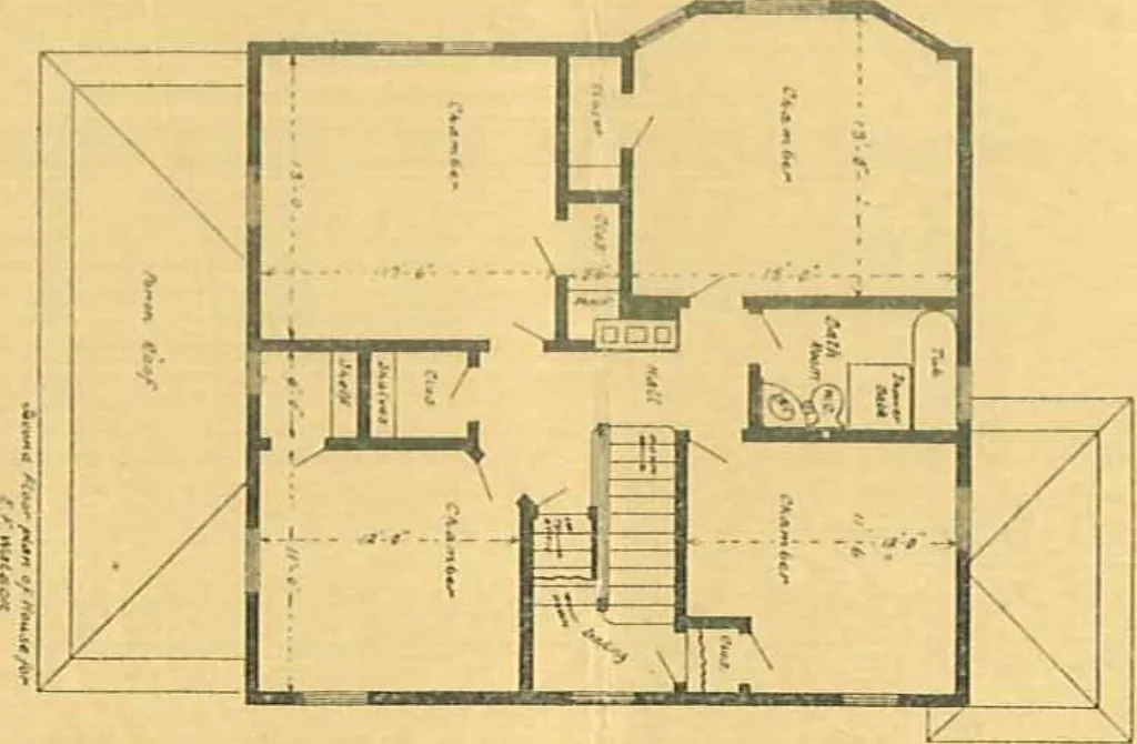 An illustration from Concrete cottages, 1910, leaf 13