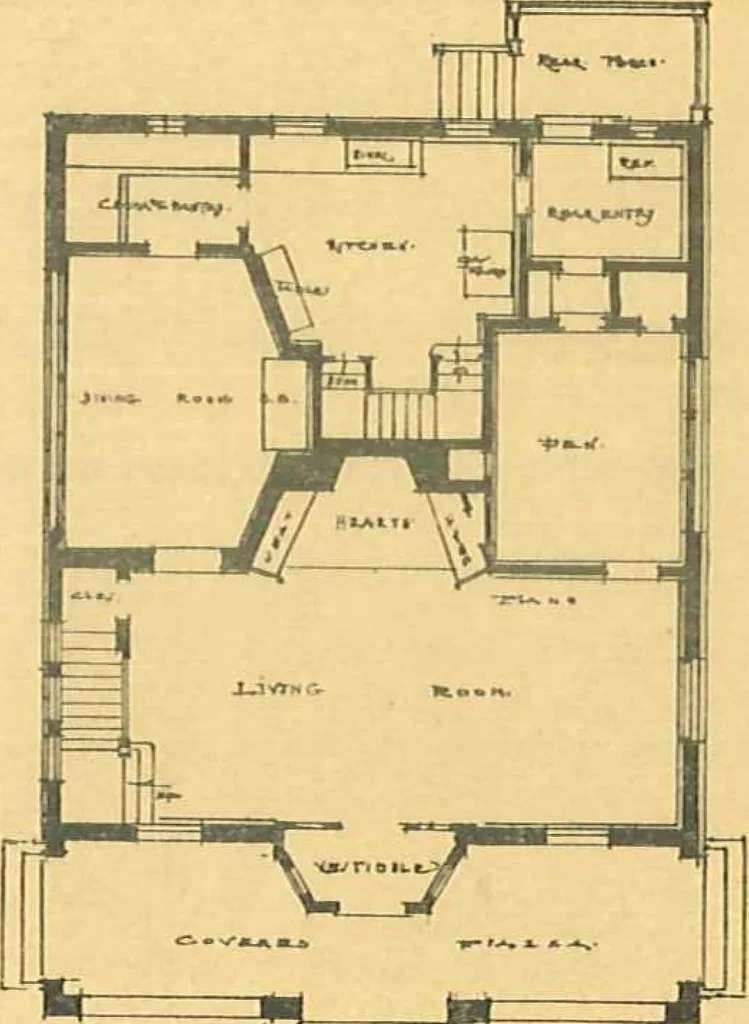 An illustration from Concrete cottages, 1910, leaf 2