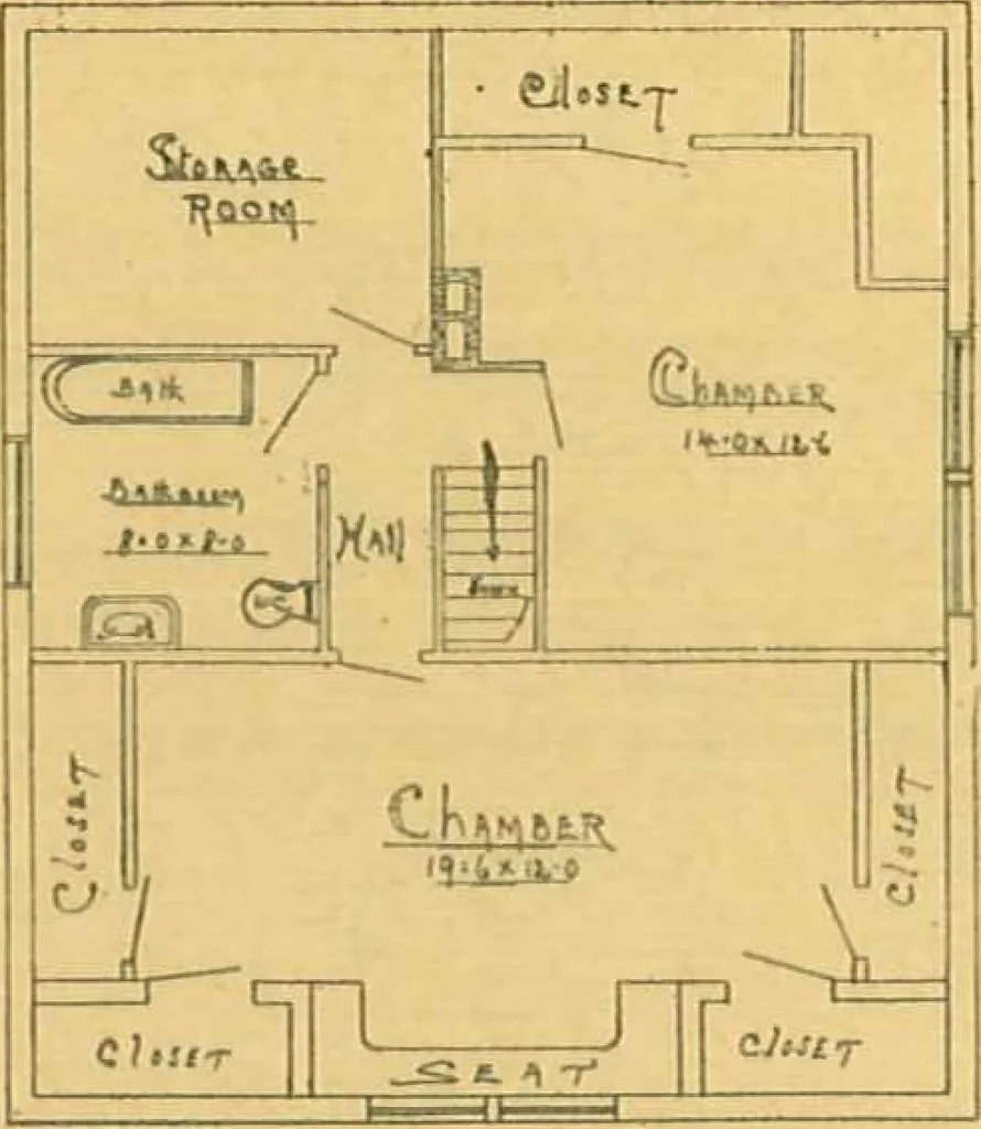 An illustration from Concrete cottages, 1910, leaf 3