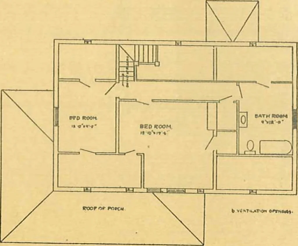 An illustration from Concrete cottages, 1910, leaf 5