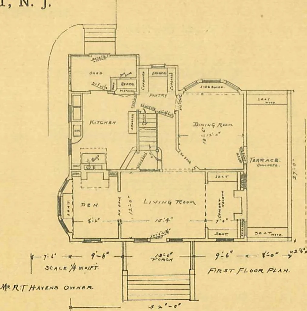 An illustration from Concrete cottages, 1910, leaf 6