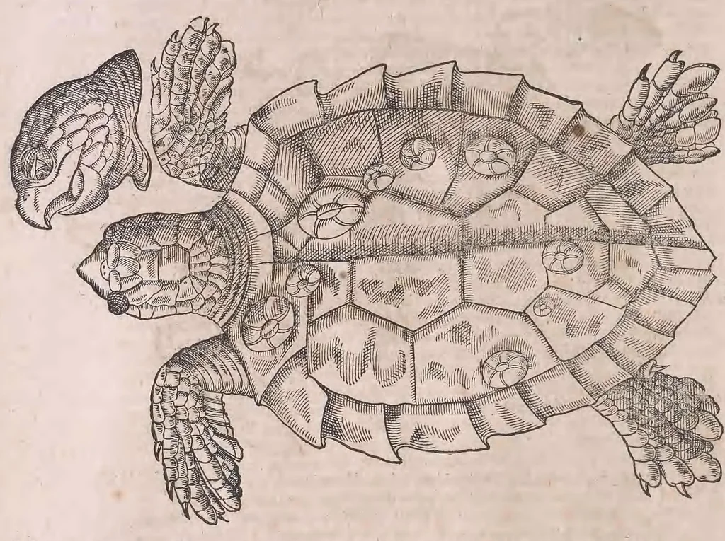 An illustration from Conr. Gesneri Tigurini medicinæ et philosophiae professoris in Schola Tigurina, Historiæ animalium liber II : qui est de quadrupedibus ouiparis, 1586, leaf 125