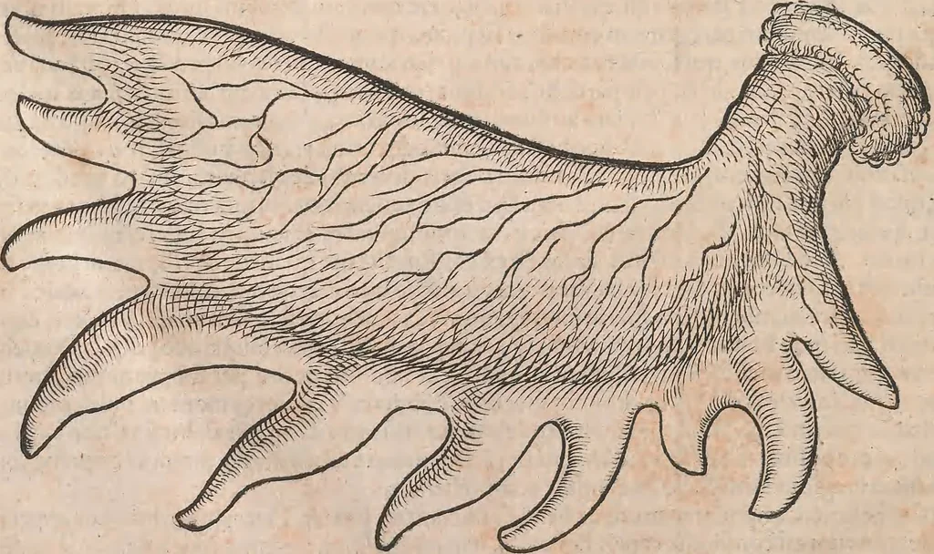 An illustration from Conradi Gesneri medici Tigurini Historiæ animalium Lib. I. de quadrupedibus uiuiparis : opus philosophis, medicis, grammaticis, philologis, poëtis, & omnibus rerum linguarumq́; uariarum studiosis, utilissimum simul iucundissimumq́; futurum .., 1551, leaf 45