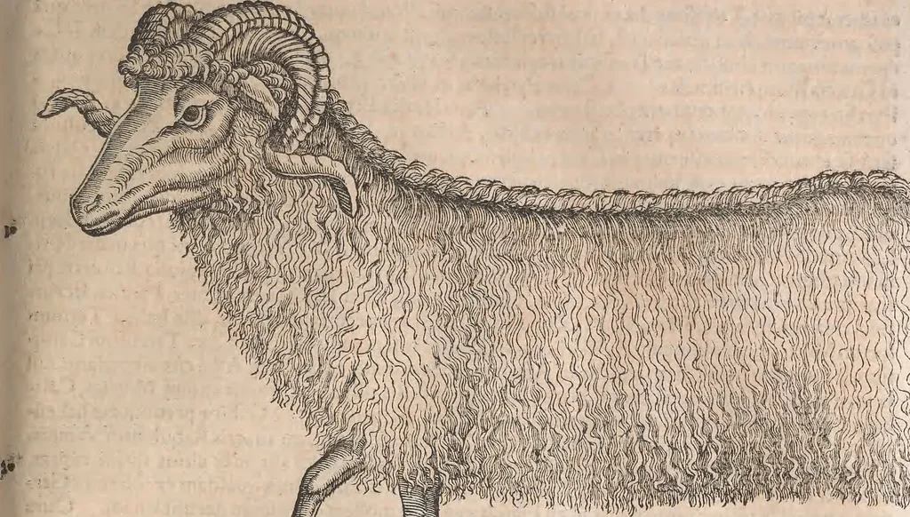 An illustration from Conradi Gesneri medici Tigurini Historiæ animalium Lib. I. de quadrupedibus uiuiparis : opus philosophis, medicis, grammaticis, philologis, poëtis, & omnibus rerum linguarumq́; uariarum studiosis, utilissimum simul iucundissimumq́; futurum .., 1551, leaf 916