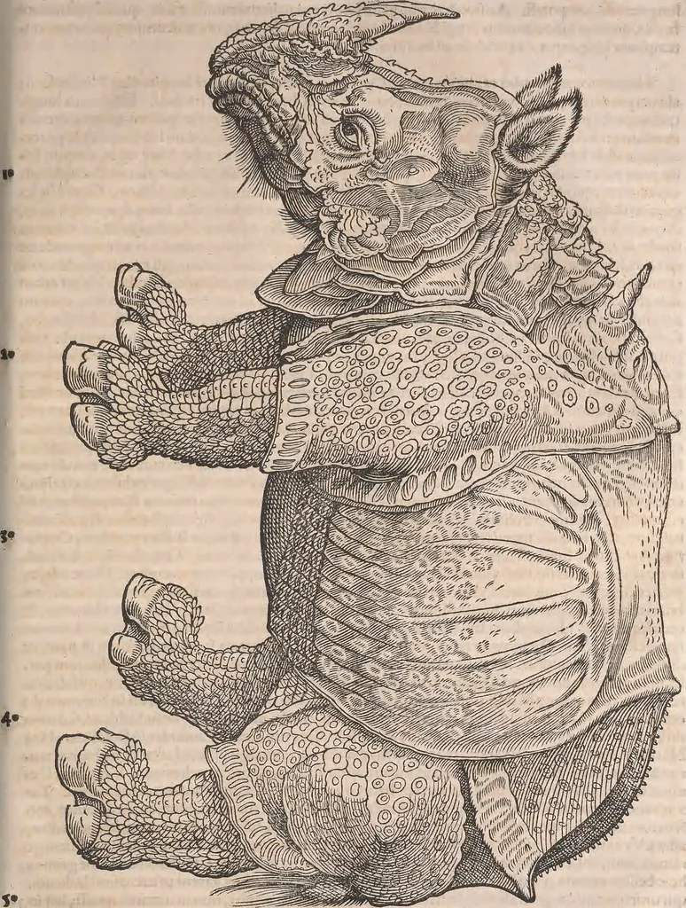 An illustration from Conradi Gesneri medici Tigurini Historiæ animalium Lib. I. de quadrupedibus uiuiparis : opus philosophis, medicis, grammaticis, philologis, poëtis, & omnibus rerum linguarumq́; uariarum studiosis, utilissimum simul iucundissimumq́; futurum .., 1551, leaf 996