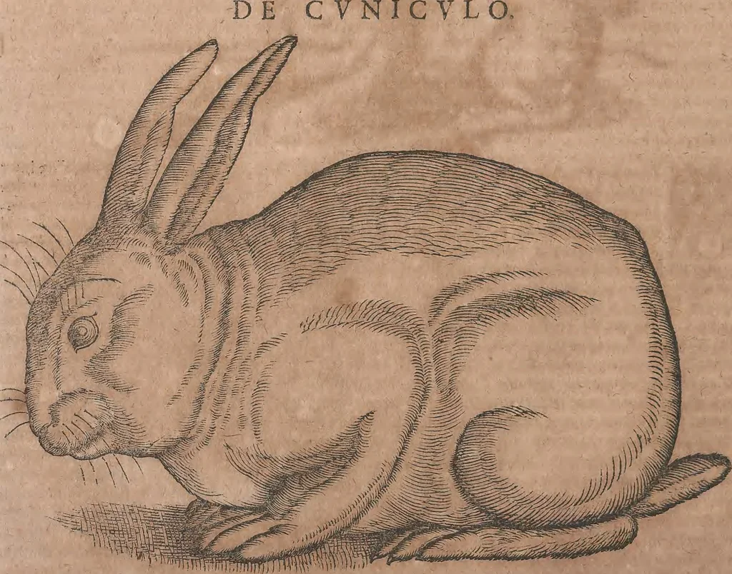 An illustration from Conradi Gesneri medici Tigurini Historiae animalium liber primus de quadrupedibus viuiparis : opus philosophis, medicis, grammaticis, philologis, poëtis, & omnibus rerum linguarumq́ue variarum studiosis, vtilissimum simul iucundissimumq́ue futurum, 1602, leaf 407