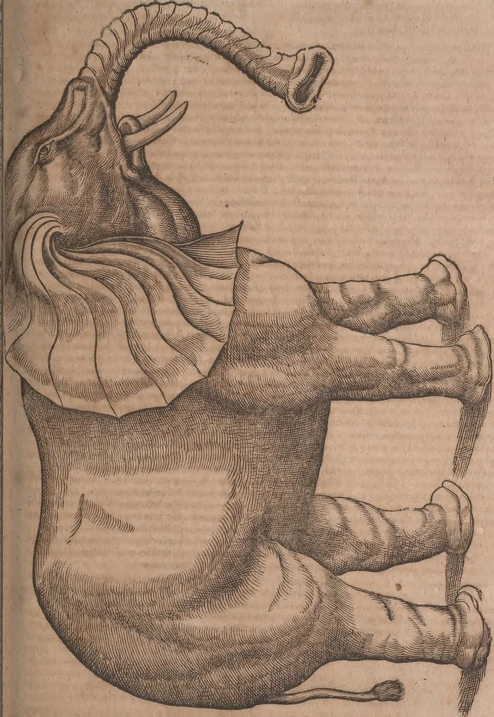 An illustration from Conradi Gesneri medici Tigurini Historiae animalium liber primus de quadrupedibus viuiparis : opus philosophis, medicis, grammaticis, philologis, poëtis, & omnibus rerum linguarumq́ue variarum studiosis, vtilissimum simul iucundissimumq́ue futurum, 1602, leaf 422