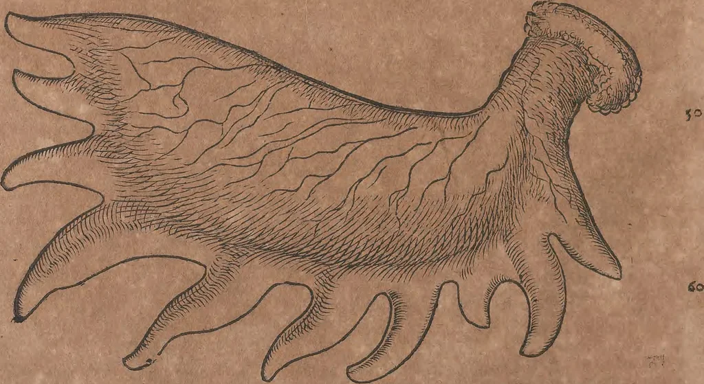 An illustration from Conradi Gesneri medici Tigurini Historiae animalium liber primus de quadrupedibus viuiparis : opus philosophis, medicis, grammaticis, philologis, poëtis, & omnibus rerum linguarumq́ue variarum studiosis, vtilissimum simul iucundissimumq́ue futurum, 1602, leaf 49