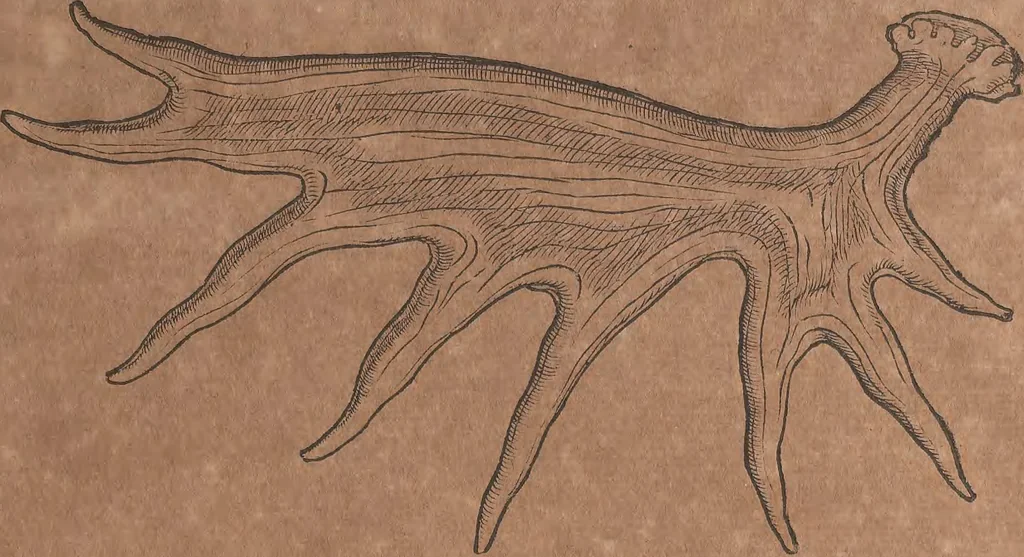 An illustration from Conradi Gesneri medici Tigurini Historiae animalium liber primus de quadrupedibus viuiparis : opus philosophis, medicis, grammaticis, philologis, poëtis, & omnibus rerum linguarumq́ue variarum studiosis, vtilissimum simul iucundissimumq́ue futurum, 1602, leaf 50
