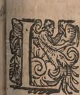 An illustration from Conradi Gesneri medici Tigurini Historiae animalium liber primus de quadrupedibus viuiparis : opus philosophis, medicis, grammaticis, philologis, poëtis, & omnibus rerum linguarumq́ue variarum studiosis, vtilissimum simul iucundissimumq́ue futurum, 1602, leaf 614