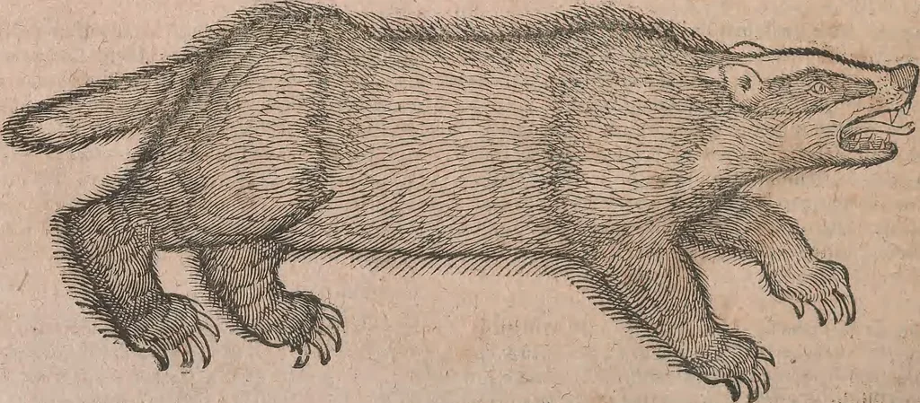 An illustration from Conradi Gesneri medici Tigurini Historiae animalium liber primus de quadrupedibus viuiparis : opus philosophis, medicis, grammaticis, philologis, poëtis, & omnibus rerum linguarumq́ue variarum studiosis, vtilissimum simul iucundissimumq́ue futurum, 1602, leaf 731