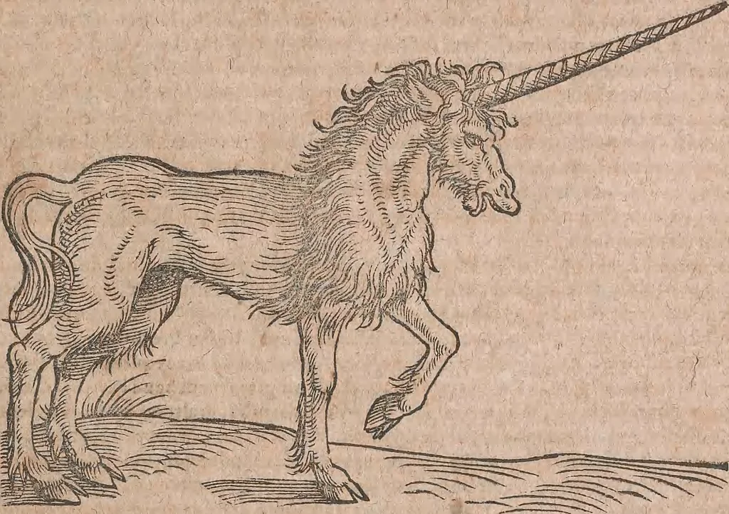 An illustration from Conradi Gesneri medici Tigurini Historiae animalium liber primus de quadrupedibus viuiparis : opus philosophis, medicis, grammaticis, philologis, poëtis, & omnibus rerum linguarumq́ue variarum studiosis, vtilissimum simul iucundissimumq́ue futurum, 1602, leaf 734