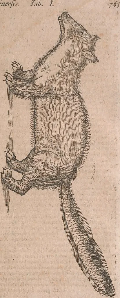 An illustration from Conradi Gesneri medici Tigurini Historiae animalium liber primus de quadrupedibus viuiparis : opus philosophis, medicis, grammaticis, philologis, poëtis, & omnibus rerum linguarumq́ue variarum studiosis, vtilissimum simul iucundissimumq́ue futurum, 1602, leaf 810