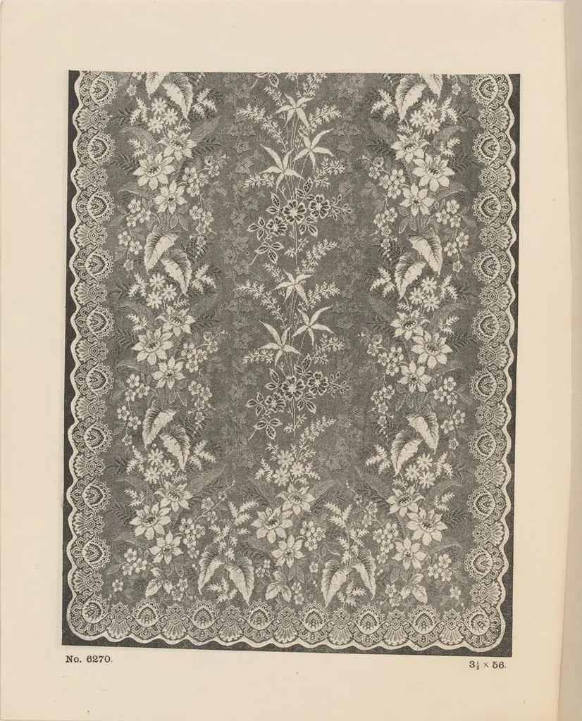 An illustration from New designs in lace curtains 1893 / from Copestake, Lindsay, Crampton & Co., 1893, leaf 11