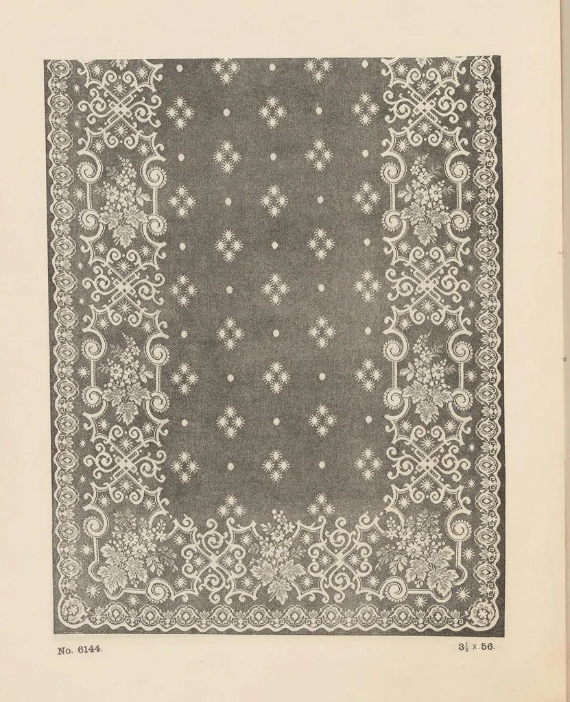 An illustration from New designs in lace curtains 1893 / from Copestake, Lindsay, Crampton & Co., 1893, leaf 15
