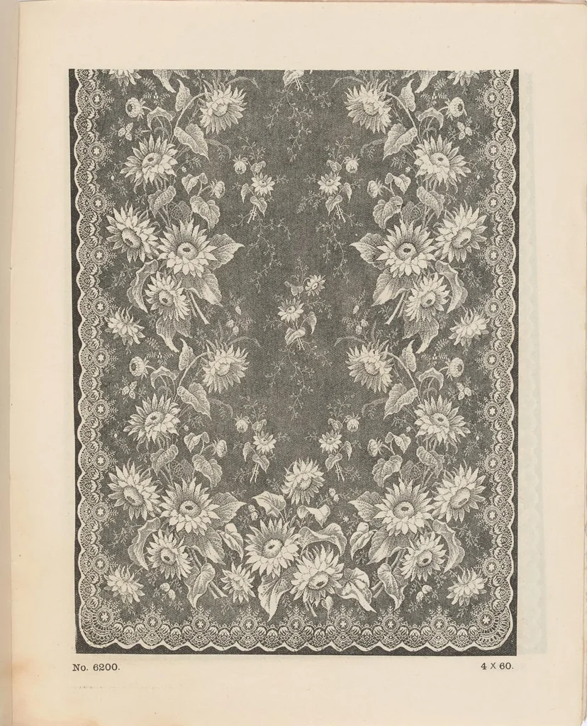 An illustration from New designs in lace curtains 1893 / from Copestake, Lindsay, Crampton & Co., 1893, leaf 22