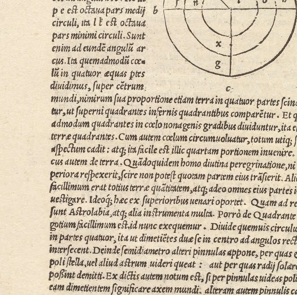 An illustration from Cosmographicus liber Petri Apiani mathematici studiose collectus, 1524, leaf 156