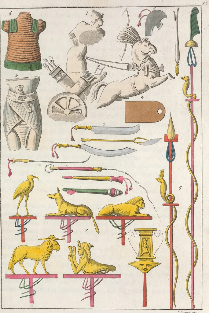 An illustration from Le Costume ancien et moderne ; ou, Histoire du gouvernement, de la milice, de la religion, des arts, sciences et usages de tous les peuples anciens et modernes, d'après les monumens de l'antiquité et accompagné de dessins analogues au sujet, 1815, leaf 128