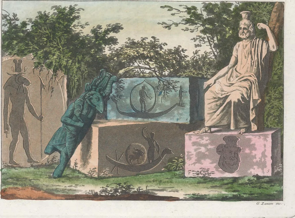 An illustration from Le Costume ancien et moderne ; ou, Histoire du gouvernement, de la milice, de la religion, des arts, sciences et usages de tous les peuples anciens et modernes, d'après les monumens de l'antiquité et accompagné de dessins analogues au sujet, 1815, leaf 175