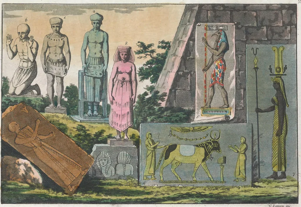 An illustration from Le Costume ancien et moderne ; ou, Histoire du gouvernement, de la milice, de la religion, des arts, sciences et usages de tous les peuples anciens et modernes, d'après les monumens de l'antiquité et accompagné de dessins analogues au sujet, 1815, leaf 181