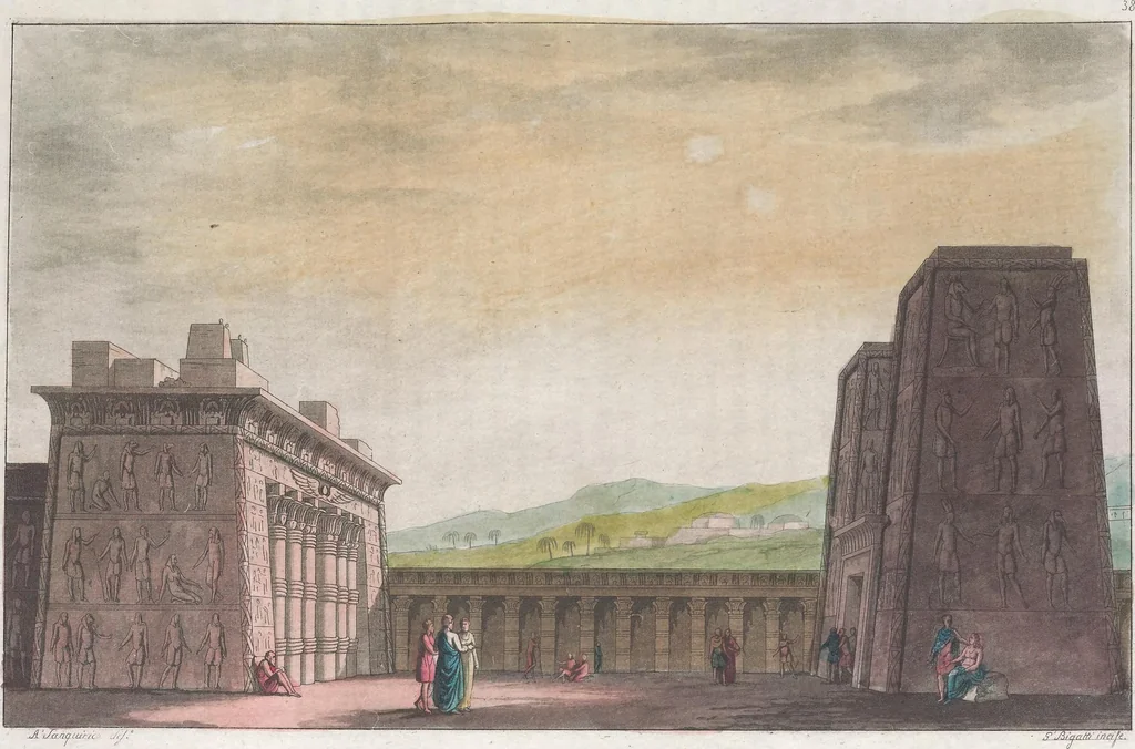 An illustration from Le Costume ancien et moderne ; ou, Histoire du gouvernement, de la milice, de la religion, des arts, sciences et usages de tous les peuples anciens et modernes, d'après les monumens de l'antiquité et accompagné de dessins analogues au sujet, 1815, leaf 256