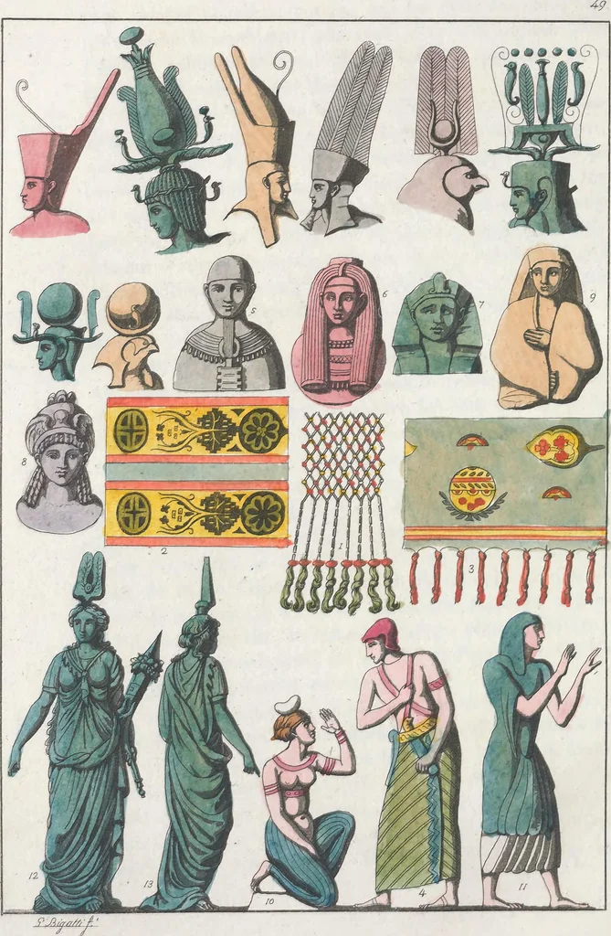 An illustration from Le Costume ancien et moderne ; ou, Histoire du gouvernement, de la milice, de la religion, des arts, sciences et usages de tous les peuples anciens et modernes, d'après les monumens de l'antiquité et accompagné de dessins analogues au sujet, 1815, leaf 313