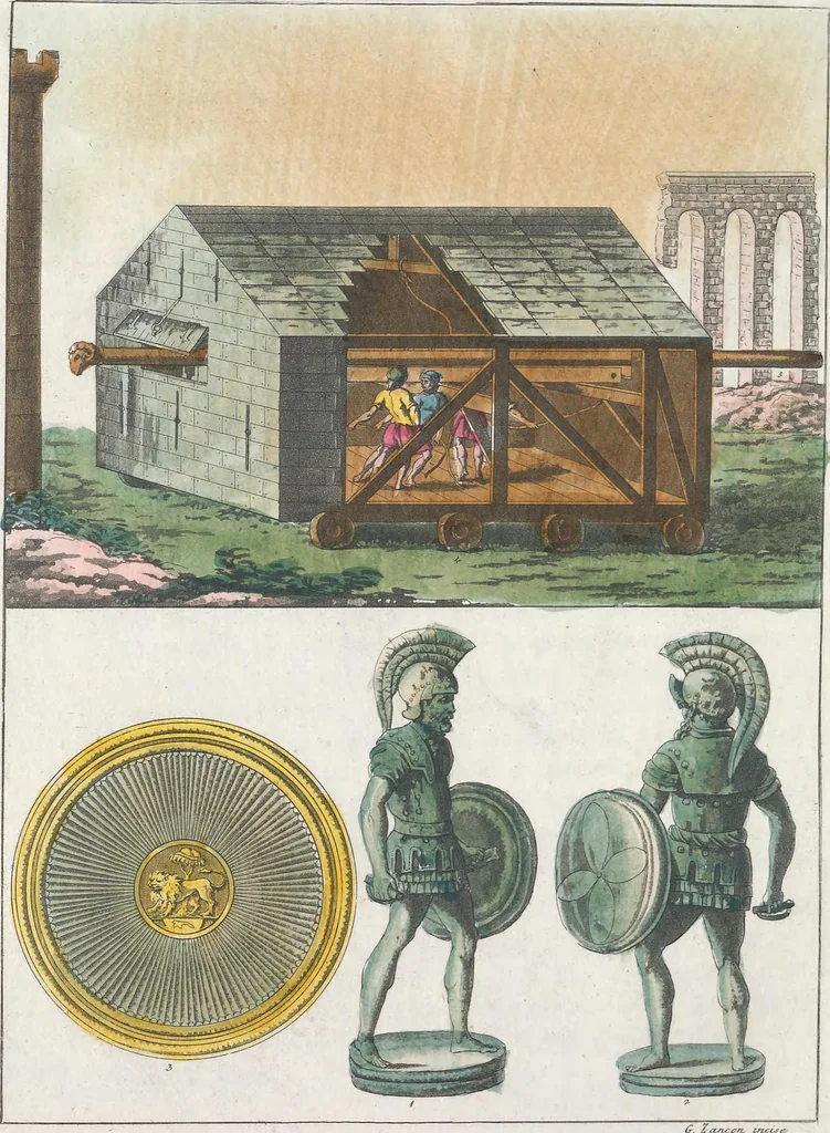 An illustration from Le Costume ancien et moderne ; ou, Histoire du gouvernement, de la milice, de la religion, des arts, sciences et usages de tous les peuples anciens et modernes, d'après les monumens de l'antiquité et accompagné de dessins analogues au sujet, 1815, leaf 403