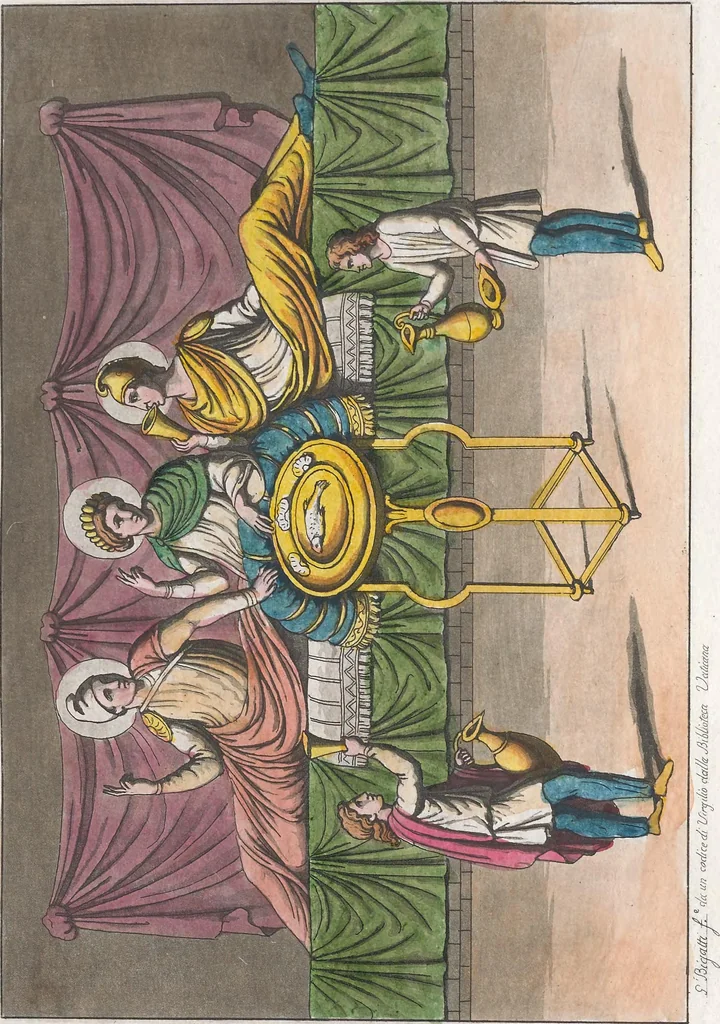 An illustration from Le Costume ancien et moderne ; ou, Histoire du gouvernement, de la milice, de la religion, des arts, sciences et usages de tous les peuples anciens et modernes, d'après les monumens de l'antiquité et accompagné de dessins analogues au sujet, 1815, leaf 428