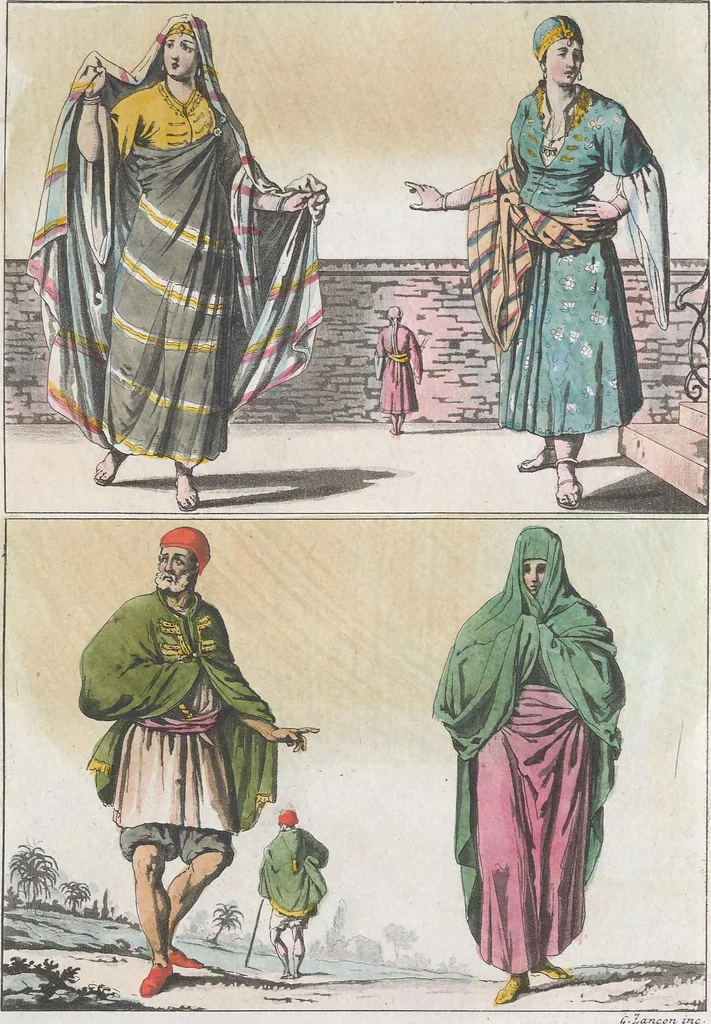 An illustration from Le Costume ancien et moderne ; ou, Histoire du gouvernement, de la milice, de la religion, des arts, sciences et usages de tous les peuples anciens et modernes, d'après les monumens de l'antiquité et accompagné de dessins analogues au sujet, 1815, leaf 556