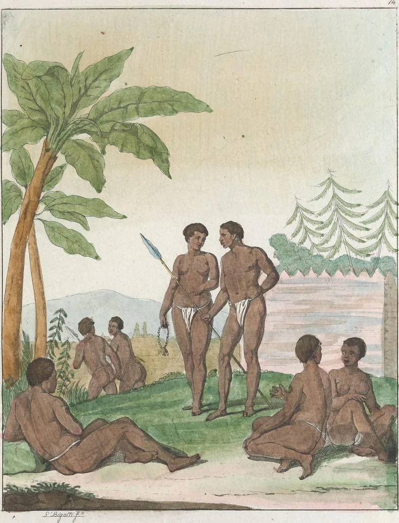 An illustration from Le Costume ancien et moderne ; ou, Histoire du gouvernement, de la milice, de la religion, des arts, sciences et usages de tous les peuples anciens et modernes, d'après les monumens de l'antiquité et accompagné de dessins analogues au sujet, 1815, leaf 582