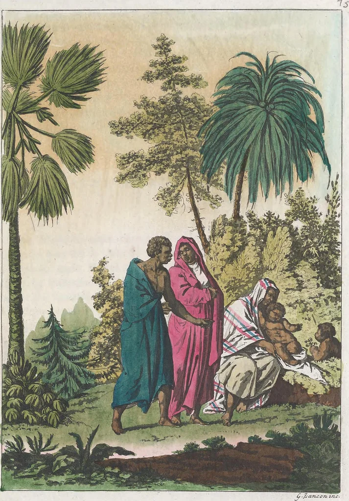 An illustration from Le Costume ancien et moderne ; ou, Histoire du gouvernement, de la milice, de la religion, des arts, sciences et usages de tous les peuples anciens et modernes, d'après les monumens de l'antiquité et accompagné de dessins analogues au sujet, 1815, leaf 584
