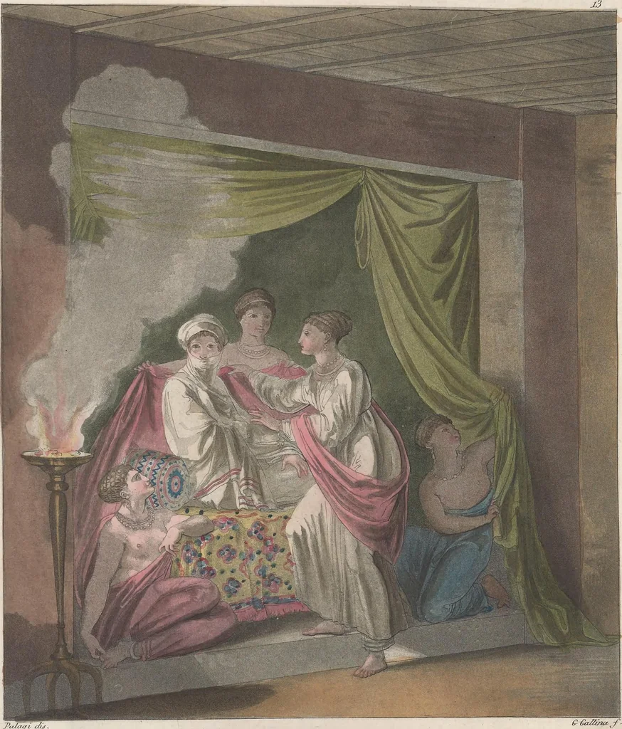 An illustration from Le Costume ancien et moderne ; ou, Histoire du gouvernement, de la milice, de la religion, des arts, sciences et usages de tous les peuples anciens et modernes, d'après les monumens de l'antiquité et accompagné de dessins analogues au sujet, 1815, leaf 119