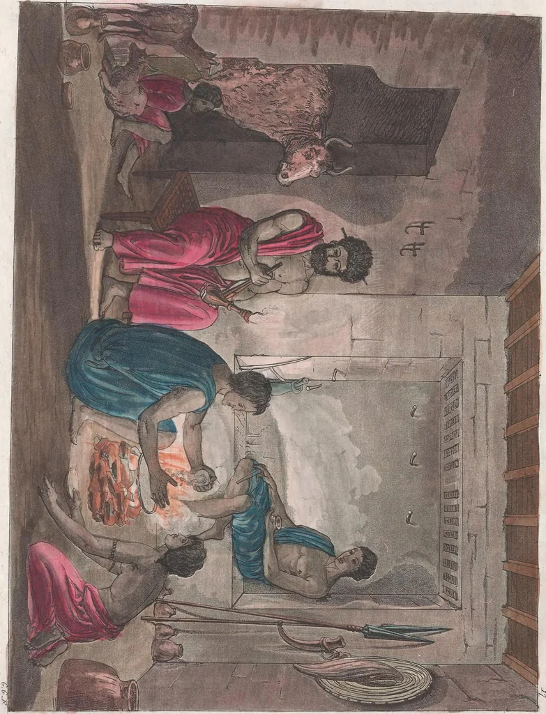 An illustration from Le Costume ancien et moderne ; ou, Histoire du gouvernement, de la milice, de la religion, des arts, sciences et usages de tous les peuples anciens et modernes, d'après les monumens de l'antiquité et accompagné de dessins analogues au sujet, 1815, leaf 147