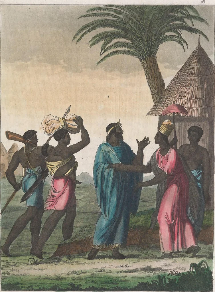 An illustration from Le Costume ancien et moderne ; ou, Histoire du gouvernement, de la milice, de la religion, des arts, sciences et usages de tous les peuples anciens et modernes, d'après les monumens de l'antiquité et accompagné de dessins analogues au sujet, 1815, leaf 184