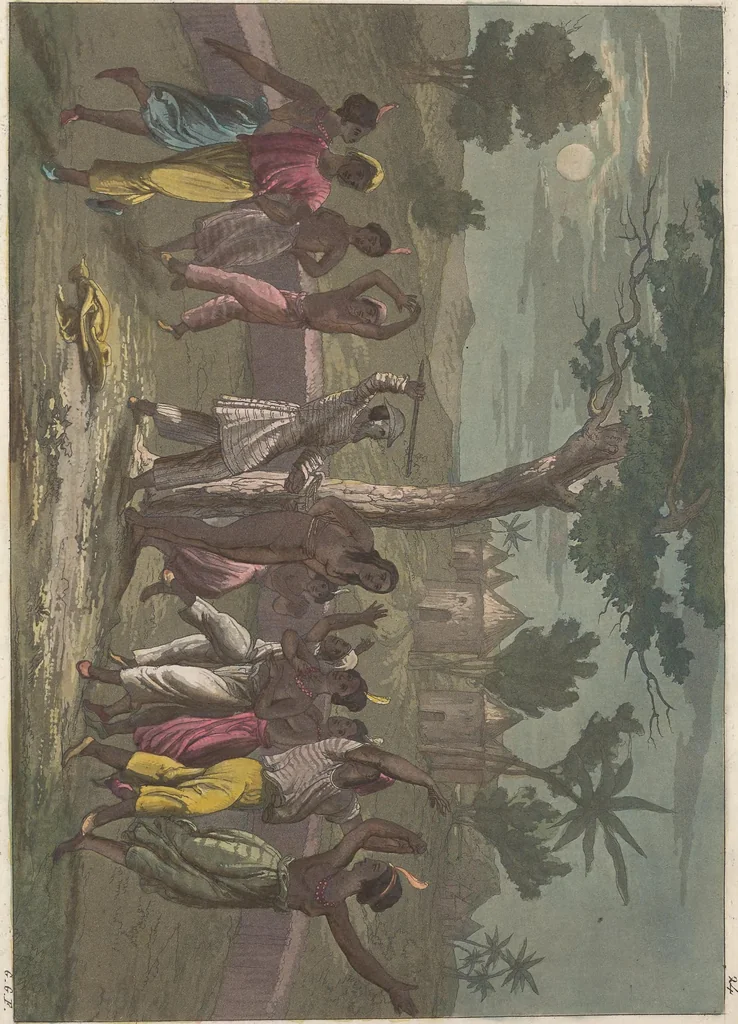 An illustration from Le Costume ancien et moderne ; ou, Histoire du gouvernement, de la milice, de la religion, des arts, sciences et usages de tous les peuples anciens et modernes, d'après les monumens de l'antiquité et accompagné de dessins analogues au sujet, 1815, leaf 195