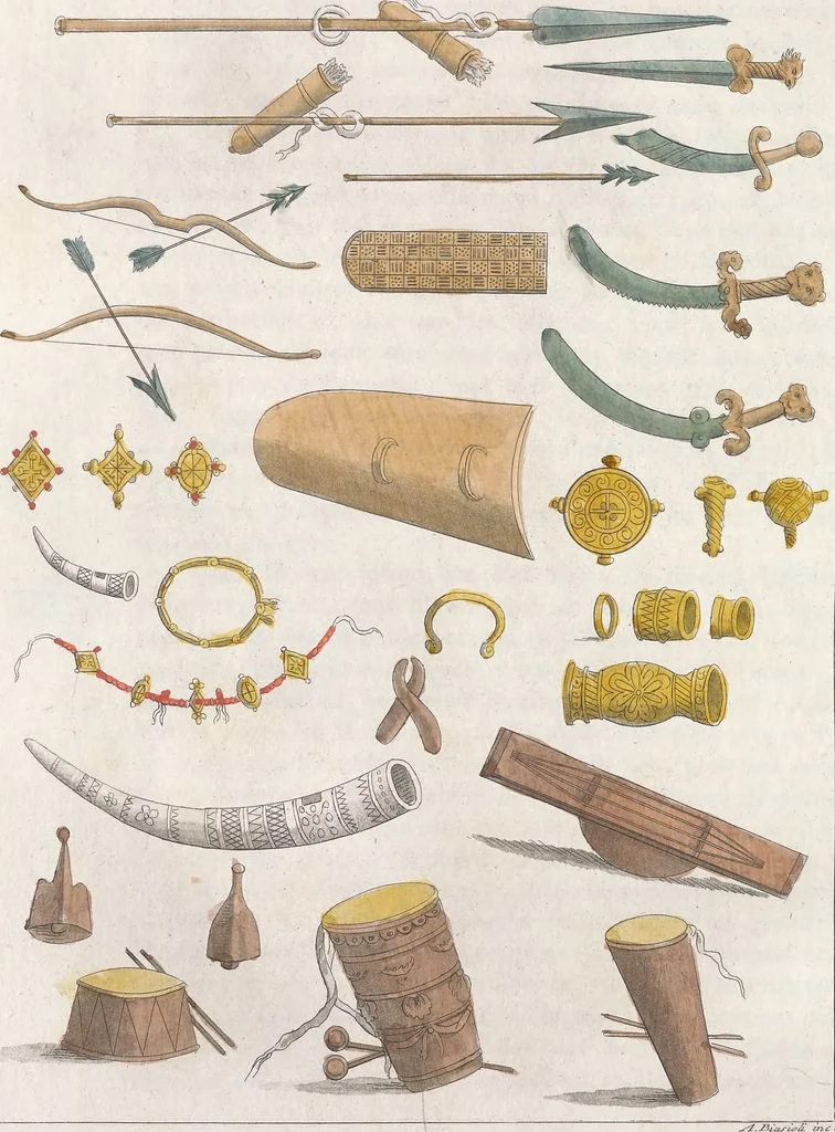 An illustration from Le Costume ancien et moderne ; ou, Histoire du gouvernement, de la milice, de la religion, des arts, sciences et usages de tous les peuples anciens et modernes, d'après les monumens de l'antiquité et accompagné de dessins analogues au sujet, 1815, leaf 271