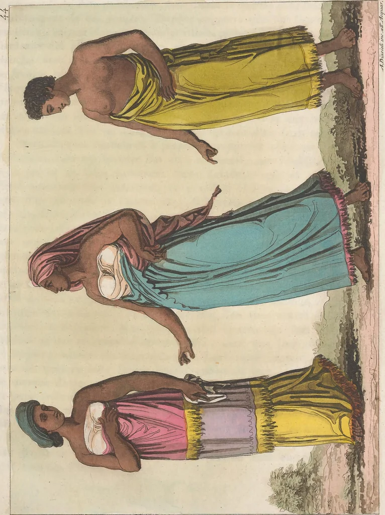 An illustration from Le Costume ancien et moderne ; ou, Histoire du gouvernement, de la milice, de la religion, des arts, sciences et usages de tous les peuples anciens et modernes, d'après les monumens de l'antiquité et accompagné de dessins analogues au sujet, 1815, leaf 404